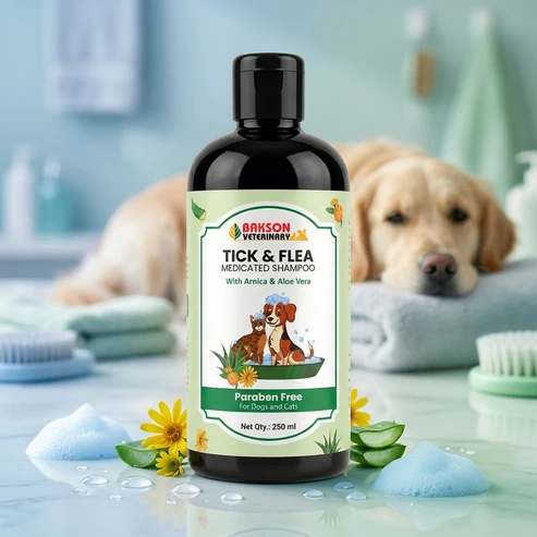 Tick_Flea_Shampoo_New Tick & Flea Shampoo For Dogs & Cats – Ticks, Fleas, Itching & Skin Protection - Image 1